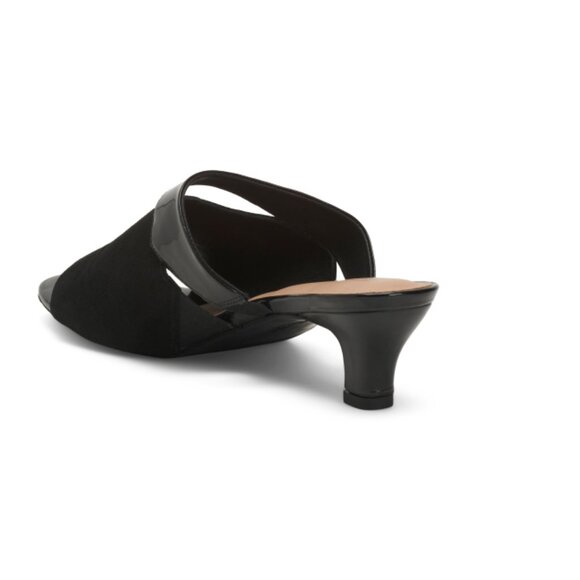 TROTTERS Black Suede Ninette Heeled Comfort Sandals - Picture 2 of 2